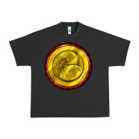 Pigment Black american football round earrings Urban Heavy Tee - BundleAndBundleShop