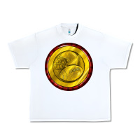 White american football round earrings Urban Heavy Tee - BundleAndBundleShop