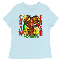 Baby Blue Crawfish season Ladies Tee - FaDigitalArtStudio