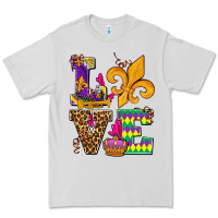 Dove Grey mardi gras love olivia Premium Tee - OliviaCreatesArt