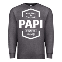Charcoal Heather Papi Genuine Premium Sweatshirt - artisFamous