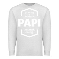 Oatmeal Heather Papi Genuine Premium Sweatshirt - artisFamous