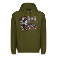 Army Green god bless the usa Premium Hoodie - SublimationCraftShop