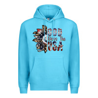Ocean Blue god bless the usa Premium Hoodie - SublimationCraftShop