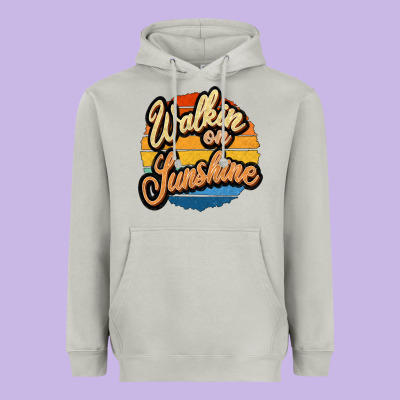 Walking On Sunshine Heavyweight Hoodie Designed By Jahusdesignshop