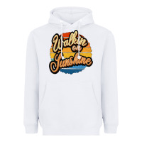 White Walking on Sunshine Heavyweight Hoodie - JahusDesignShop