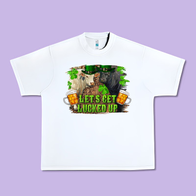 Let's Get Lucked Up Charolais And Black Angus Bull Urban Heavy Tee Designed By Ranaportraitstore