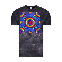 Cloud Black Pride lgbtq hearts and peace symbol seamless patte Vintage Tee - BundleAndBundleShop