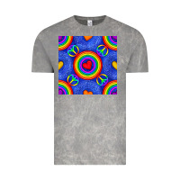 Cloud Rock Pride lgbtq hearts and peace symbol seamless patte Vintage Tee - BundleAndBundleShop