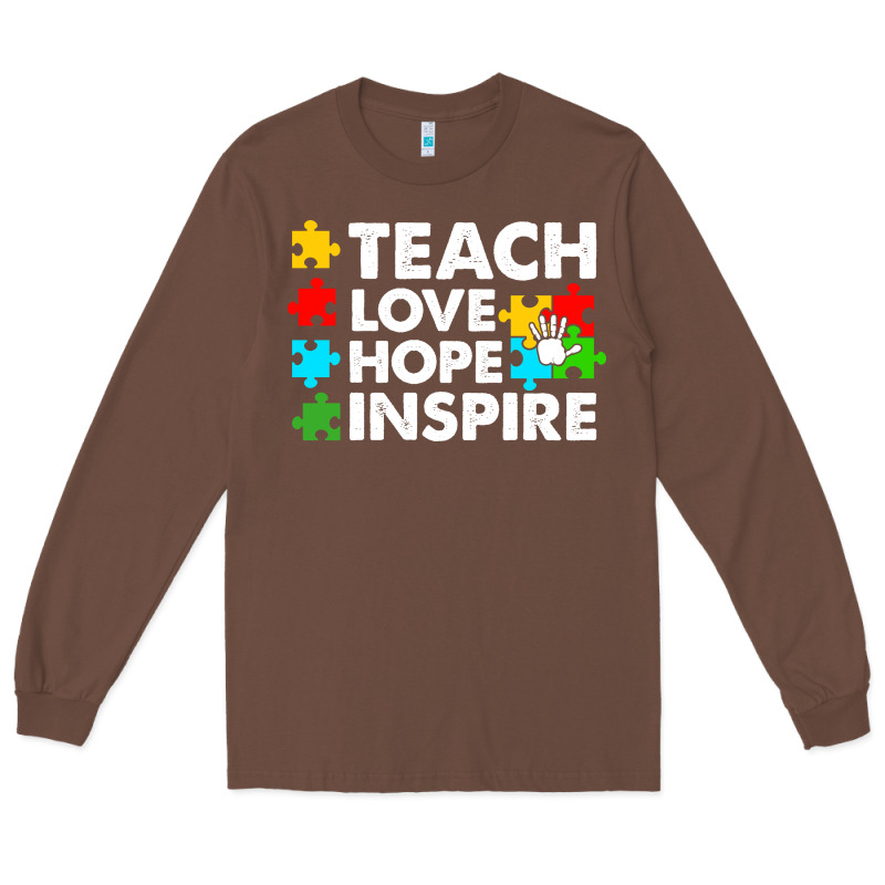 Teach Love Hope Inspire Long Sleeve Tee by CowhideDigitalArt | Teevron