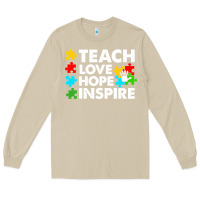 Mushroom Teach Love Hope Inspire Long Sleeve Tee - CowhideDigitalArt