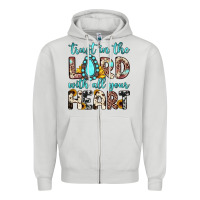 Dove Grey trust in the lord with all your heart Zipper Hoodie - JahusDesignShop