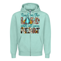 Seafoam trust in the lord with all your heart Zipper Hoodie - JahusDesignShop