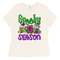 Bone Spooky Season Coffee Cups Ladies Tee - FaDigitalArtStudio