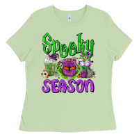 Matcha Spooky Season Coffee Cups Ladies Tee - FaDigitalArtStudio