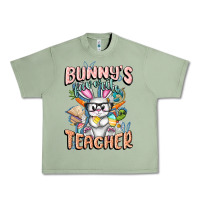 Oil Green Bunny's Favorite Teacher Easter Day Urban Heavy Tee - FaDigitalArtStudio