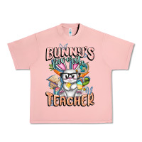 Salmon Bunny's Favorite Teacher Easter Day Urban Heavy Tee - FaDigitalArtStudio