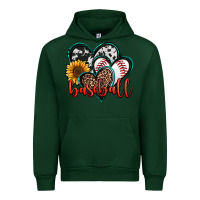 Forest Green baseball hearts Urban Hoodie - Jasminsmagicworld
