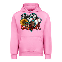 Fuchsia Pink baseball hearts Urban Hoodie - Jasminsmagicworld