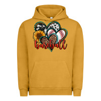 Pigment Peanut Butter baseball hearts Urban Hoodie - Jasminsmagicworld