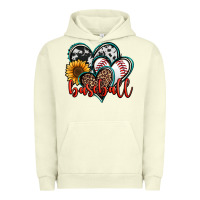 Pigment Pistachio baseball hearts Urban Hoodie - Jasminsmagicworld