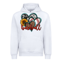 White baseball hearts Urban Hoodie - Jasminsmagicworld
