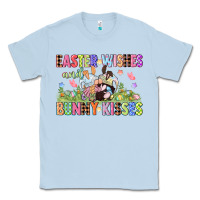Dusty Blue Easter wishes and bunny kisses Easter gnomies  Eas Classic Tee - CowGirlArtShop