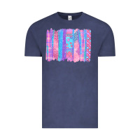 Vintage Denim Pink Easter Brushstrokes Vintage Tee - BundleAndBundleShop