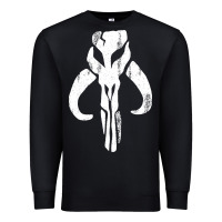 Black mandorian skull Premium Sweatshirt - artisFamous