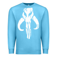 Ocean Blue mandorian skull Premium Sweatshirt - artisFamous