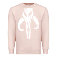 Pale Pink mandorian skull Premium Sweatshirt - artisFamous