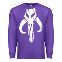 Purple mandorian skull Premium Sweatshirt - artisFamous