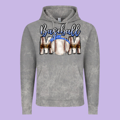 Baseball Mom Vintage Hoodie Designed By Cowhidedigitalart