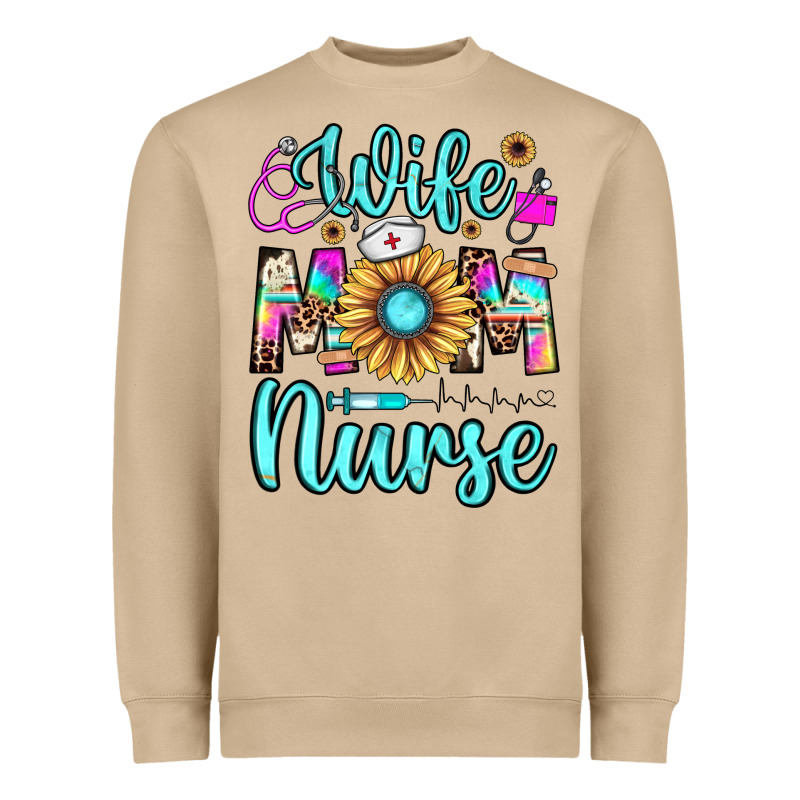 Wife Mom Nurse Heavyweight Sweatshirt by JahusDesignShop | Teevron