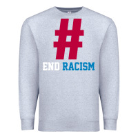 Heather Grey Basic End Racism Resist - Anti Trump Gift Political Premium Sweatshirt - artisFamous