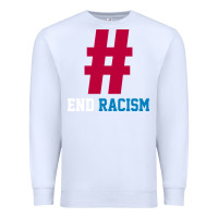 White Basic End Racism Resist - Anti Trump Gift Political Premium Sweatshirt - artisFamous