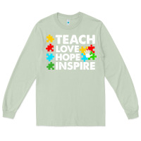 Matcha Teach Love Hope Inspire Long Sleeve Tee - CowhideDigitalArt