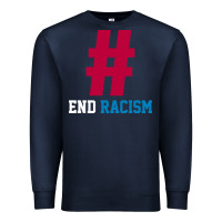 Navy Basic End Racism Resist - Anti Trump Gift Political Premium Sweatshirt - artisFamous