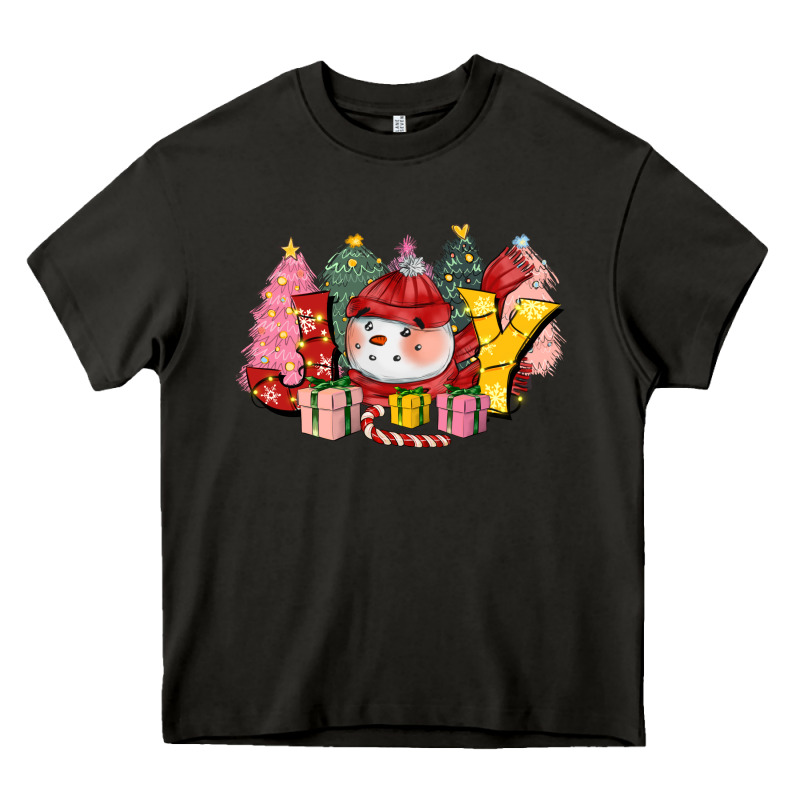 Joy Snowman Heavy Core Tee by CowGirlArtShop | Teevron