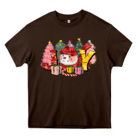 Chocolate Brown joy snowman Heavy Core Tee - CowGirlArtShop
