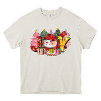 Cream joy snowman Heavy Core Tee - CowGirlArtShop