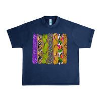 Navy Mardi Gras Brushstrokes Urban Heavy Tee - BundleAndBundleShop