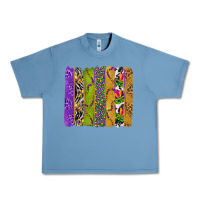 Pebble Blue Mardi Gras Brushstrokes Urban Heavy Tee - BundleAndBundleShop