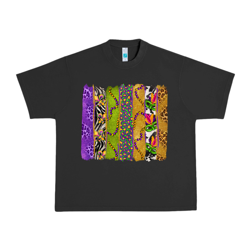 Mardi Gras Brushstrokes Urban Heavy Tee by BundleAndBundleShop | Teevron