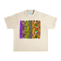 Sandshell Mardi Gras Brushstrokes Urban Heavy Tee - BundleAndBundleShop