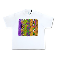 White Mardi Gras Brushstrokes Urban Heavy Tee - BundleAndBundleShop