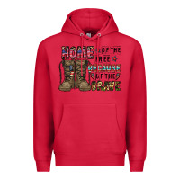Cardinal home of the free beacause of the brave Premium Hoodie - CowhideDigitalArt
