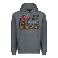 Rock home of the free beacause of the brave Premium Hoodie - CowhideDigitalArt