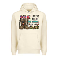 Sandshell home of the free beacause of the brave Premium Hoodie - CowhideDigitalArt