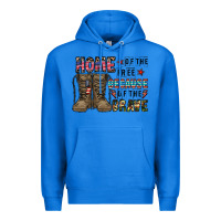 True Royal home of the free beacause of the brave Premium Hoodie - CowhideDigitalArt